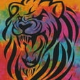 thumbnail image 3 of Multicolor Hippie Hamsa Poster Printed Multi-Styles Boho Indian Tie Dye Tapestry Wall Hanging Hippie Animal Printed Cotton Poster Wall Decor, 3 of 4