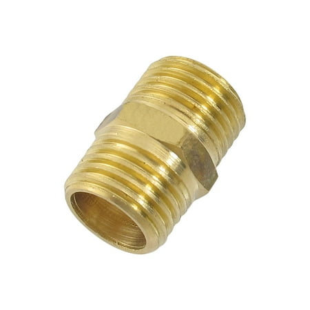 Hydraulic Tube Fittings - Unique Bargains Hydraulic 13mm Male Thread 3 Ways Coupler Tube Straight Pipe Fitting