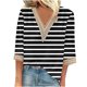 thumbnail image 2 of mfyjkho Tops Para Salir, Camiseta Estampada De Moda Para Mujer, Blusa Informal De Manga 3/4 Y Cuello Redondo Tops Para Hacer Ejercicio Para Mujer Xxxl, 2 of 5