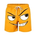 thumbnail image 4 of Men Emoji Graphic Beach Shorts – 3D Character Print Quick Dry Sport Shorts, Hip Hop Relaxed Fit Casual Athletic Shorts For Summer Travel Street Outfit Pool Party, 4 of 4