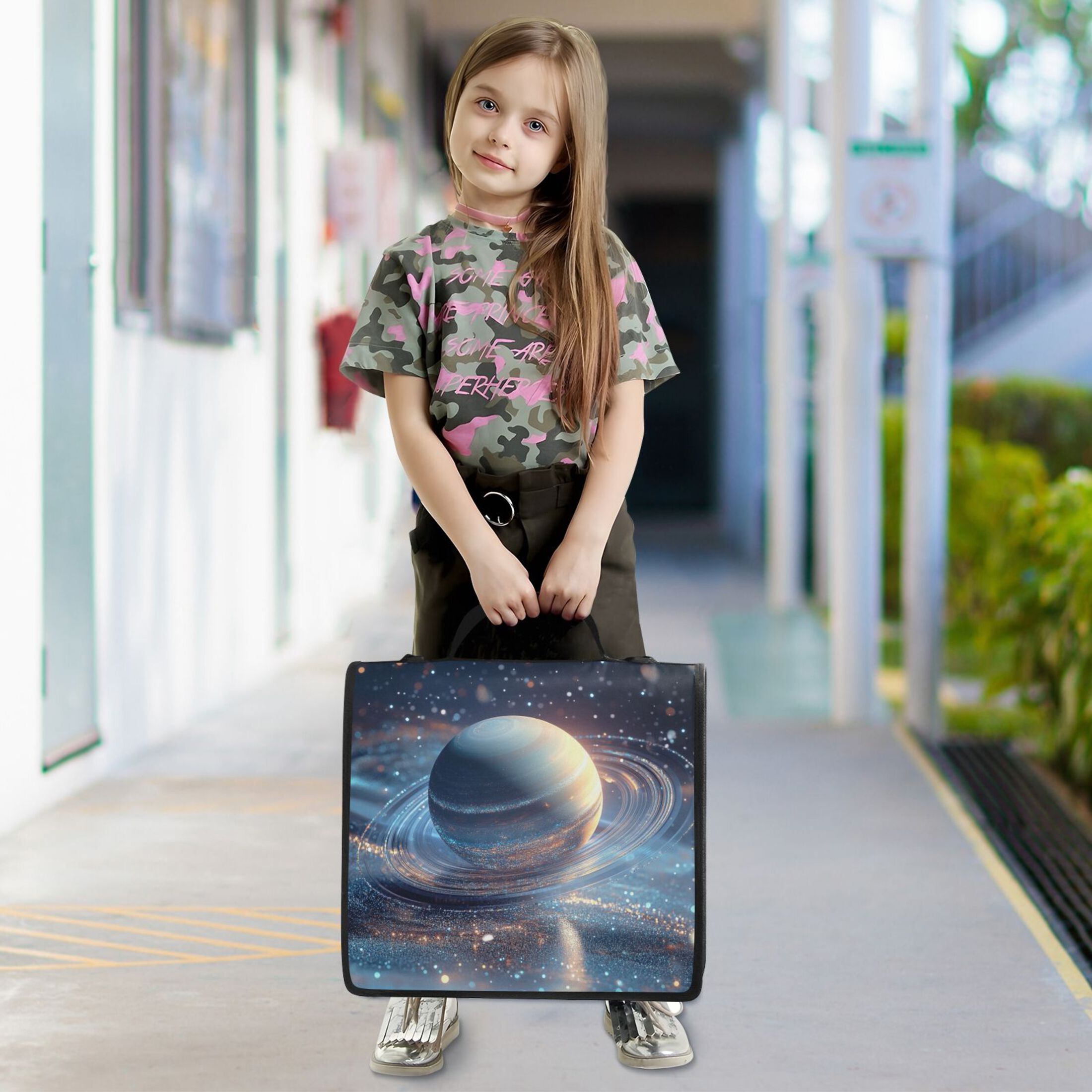 YAZAOO Zipper Binder trapper keeper Documents Organized Design Celestial Serenity Printed