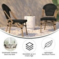 thumbnail image 5 of Taylor & Logan French Inspired Stacking Bistro Chair with Metal Frame Black/Natural Frame, 5 of 5