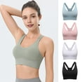 thumbnail image 2 of HEVIRGO Women Sports Bra High Neck Racerback Underwear Padded Support Bralette Fitness Crop Top for Daily Wear Yoga Gym, 2 of 8