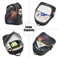 thumbnail image 5 of FORMRS Mini Backpack Purse for Women Quilted Travel Daypack Casual Shoulder Bag, Black Astronaut, 5 of 7