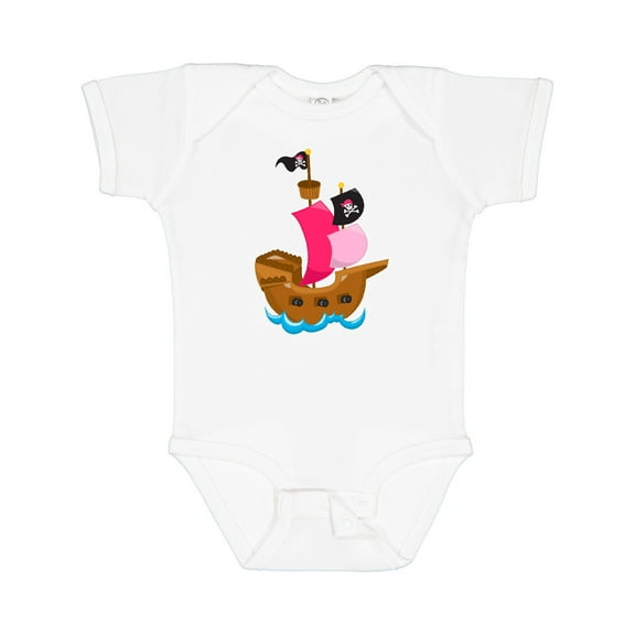 Inktastic Pirate ship Girls Baby Bodysuit
