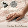 thumbnail image 6 of ODIKA 9'x12' Washable Area Rug Quicksand Lattice Coral Sage Faded Border Print Pink Vintage for Dining Room, Basement, Large Office, Non-Slip Chair-Friendly, 6 of 7