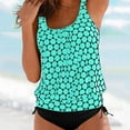 thumbnail image 2 of Enjoytime Bathing Suit for Women Vintage Printed Tummy Control 2 Piece Tankinis High Waisted Modest Plus Size Swimsuit, 2 of 4
