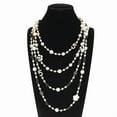 thumbnail image 5 of Classic Exquisite Pearl Long Sweater Necklace Fashion Lady Party Wedding Crystal Jewelry, 5 of 26
