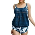 thumbnail image 2 of qelini Tankini Swimsuits for Women Plus Size Two Piece Tankini Sets Print Swimwear Beach Summer Vocation, 2 of 7