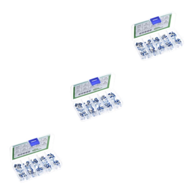 Matsuzay Kit de caja de resistencia ajustable de 100 cartones Amplia gama de aplicaciones y preferido para resistencia ajustable azul y blanca Type1 NO1