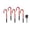 B, variant on KOYPTL Christmas Decorations for Outdoor 5-In-1 Solar Ground Stake Lights Snowman Design With Scarf Hat Candy Cane Outdoor Xmas Decor for Yard Lawn Garden Patio Holiday Ambiance Lights