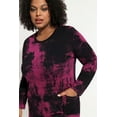 thumbnail image 2 of CASSIE LIZ Womens Tops Plus Size Long Sleeve Purple Tie Dye Shirts Fall Crew Neck Sweatshirts Fashion Tee Loose Fit Tunics Winter Blouses Casual Oversized Pullovers with Pocket XL 14W 16W, 2 of 6