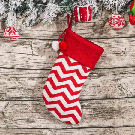 

Toyfunny Christmas Decorations Creative Knitted Striped Christmas Socks Large Candy Socks