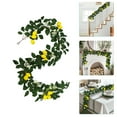 thumbnail image 2 of Twfbrm Greenery Garland Lemon Artificial Vines, 6.56FT Lemon Silk Vine Garland with Green Leaves, Fake Hanging Plants Greenery Decor for Home, Bedroom, Wall, Party, Wedding Decoration, 2 of 6