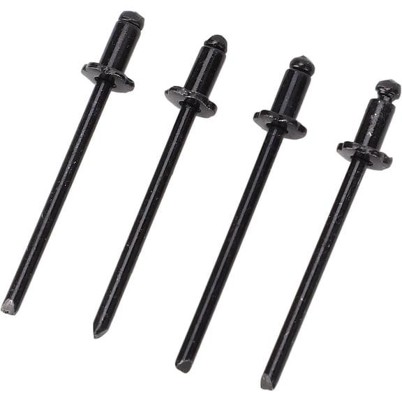 Aniceparthy Fit for GM NOS Dash Rosette Rivets Stainless Steel, Fit for Ford Chrysler AMC VIN Door TAG Black 4Pcs