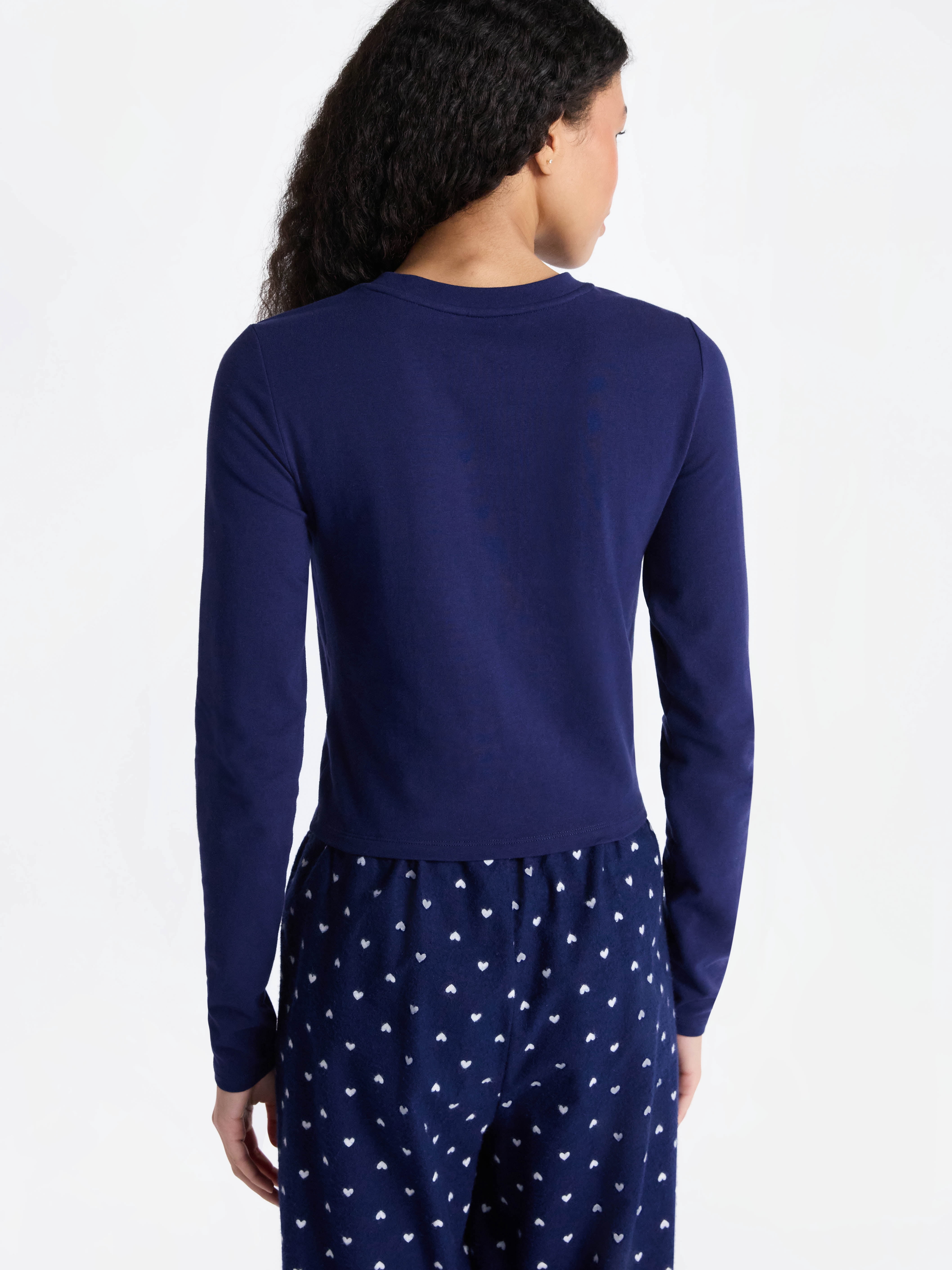 No Boundaries Baby Tee with Long Sleeves, Women’s