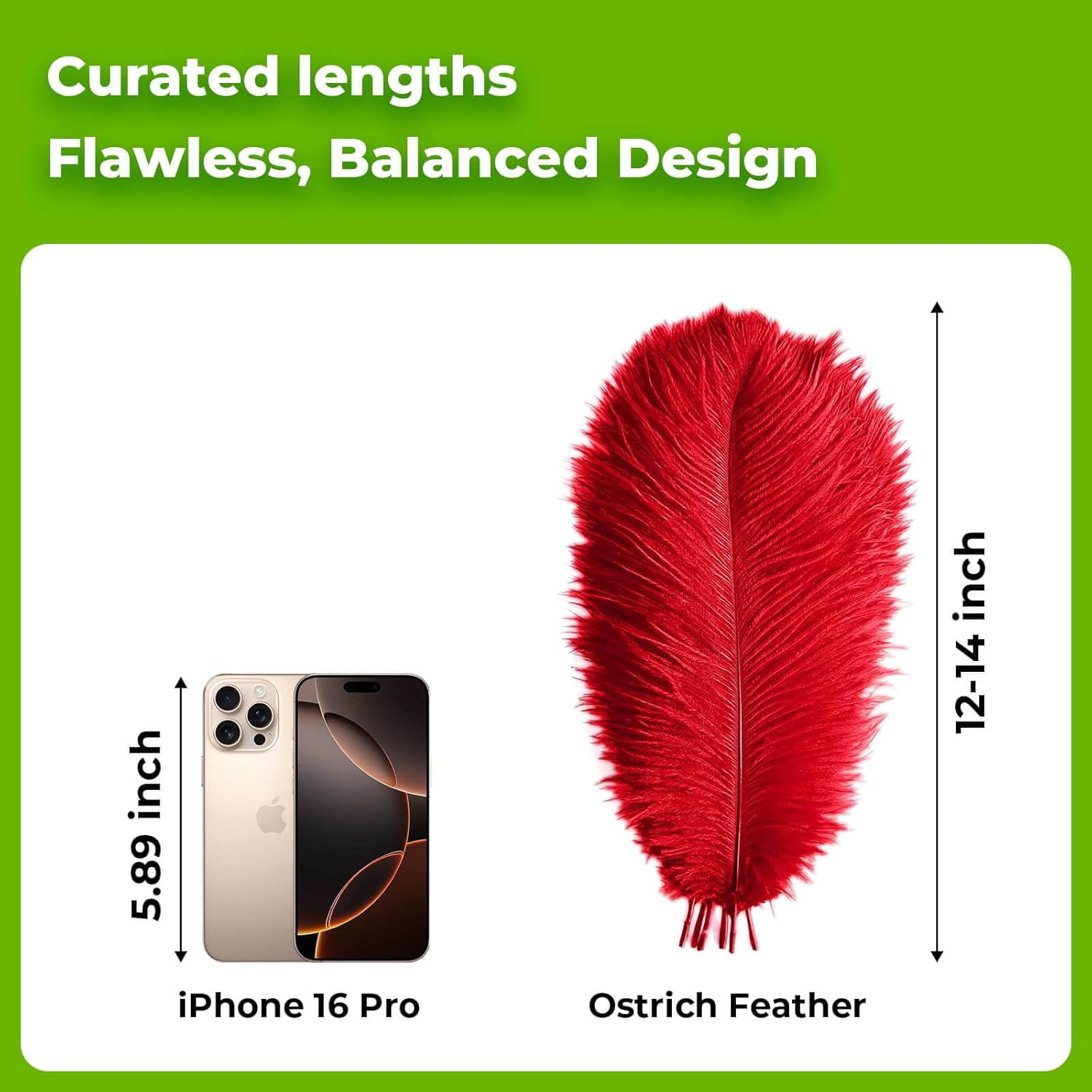 Piokio 40 pcs Red Ostrich Feathers 12-14 inch(30-35 cm) Bulk for Wedding Party Centerpieces, Gatsby Decorations and DIY Clothes Decoration