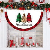 Yard Decoration Banner Garden Flag Half Circle Fan Flag Fence Banner Indoor Hanging Banner Flag Holiday Party Decor