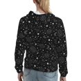 thumbnail image 7 of Fotbe Space Galaxy Pattern Womens Long Sleeve Hoodie, Pullover Hooded Sweatshirt, Kangaroo Pocket Hoodie with Eye-catching Drawstrings-Small, 7 of 7