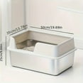thumbnail image 3 of Extra-Large Stainless Steel Cat Litter Box with High Sides - Anti-Splash, Easy Clean Design for Large Cats - Non-Stick Bottom, 3 of 9
