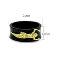 thumbnail image 2 of Men's Stainless Steel Black and Gold Plated Jesus Christ Ring Religious Band 8-13 Size 11, 2 of 5