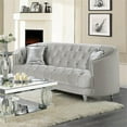 thumbnail image 2 of Avonlea Sloped Arm Tufted Sofa Grey, 2 of 6