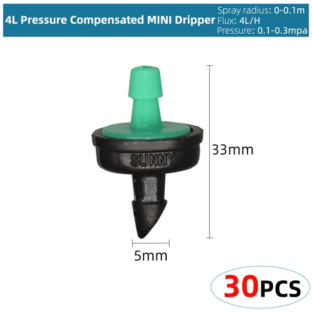 Variety Style Garden Drip Irrigation Dripper Fixed Flow Pressure Compensating Emitter 1/4'' Sprinkler Watering Refraction Nozzle He Qiyong unisex