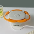 thumbnail image 3 of Children Rotation Spill Resistant Bowl Feeding 360 Degrees Rotation Tableware Baby Toddlers Spill Free Bowl White, 3 of 12