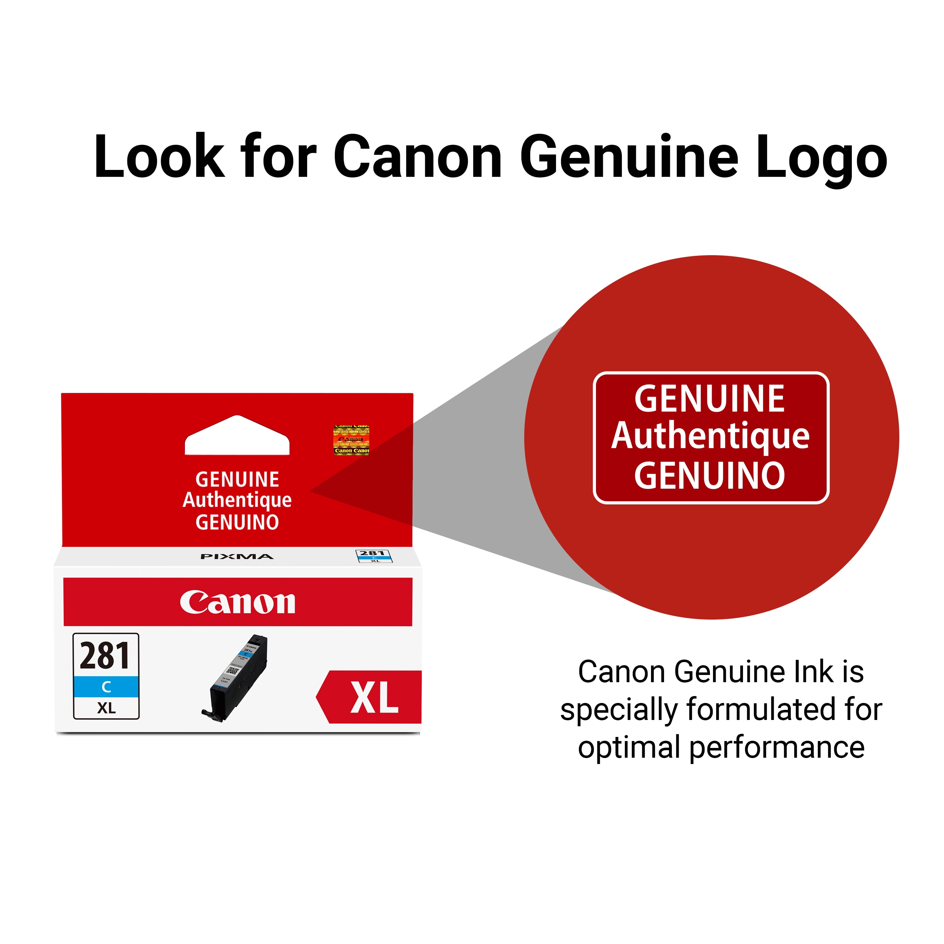(2 pack) Canon CLI-281 XL C Cyan Ink Cartridge