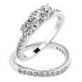 thumbnail image 3 of 1.50ctw Diamond Three Stone Bridal Set in 10k White Gold, 3 of 6