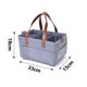 thumbnail image 3 of Organizador de bolsa de almacenamiento plegable con 8 bolsillos exteriores, bolsa portátil multiusos con compartimentos extraíbles, carrito de guardería para pañales, toallitas húmedas, juguetes, 3 of 8