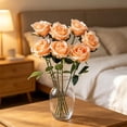 thumbnail image 5 of Dpityserensio 7Pcs Artificial Rose Flowers, Realistic Silk Rose Stems for Wedding Arch Backdrop, Faux Flower Bouquet for Living Room Table Centerpiece Party Decor, 5 of 6