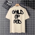 thumbnail image 2 of Personality Letter Pattern Oversized T-shirt Men, 2 of 5
