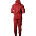 thumbnail image 3 of Lumento Mens Jogger Sets Zipper Hoodies Sweatsuit Two Pieces Sweatshirts+Pant Outfits Regular Fit Tracksuit Set Hooded Red M, 3 of 3
