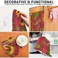 thumbnail image 7 of Dreamtimes Sunflower Red Stripes Kitchen Towels Set of 4 Dishcloths Hand Towels Tea Towels Ultra Absorbent for Cleaning Washing Drying Dishes Tableware 28'' x 18'', 7 of 7