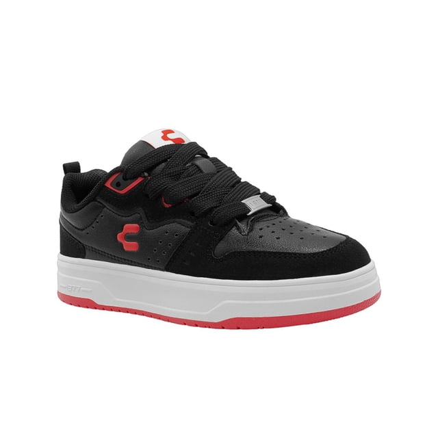 Tenis Vulcanizado Para Niño Charly® Color Negro Rojo Urbano negro 22