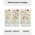 thumbnail image 4 of Red White Mushroom Swag Valances for Windows, Spring Summer Floral Botanical Rod Pocket Sheer Valances for Small Windows, Swag Toppers Light Filtering for Kitchen Living Room 2 Panels 36''x36'', 4 of 6