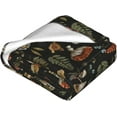 thumbnail image 2 of Throw Blanket Vintage Magic Mushroom Leaf Forest Couch Blankets Plush Flannel Cover Lightweight Soft for Living Room Bed Sofa Travel Office Camping 60 x 80 Inch, 2 of 6