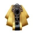thumbnail image 1 of Broche de strass para mujer INSPIRE CHIC, lazo preatado elegante, amarillo, 1 of 5