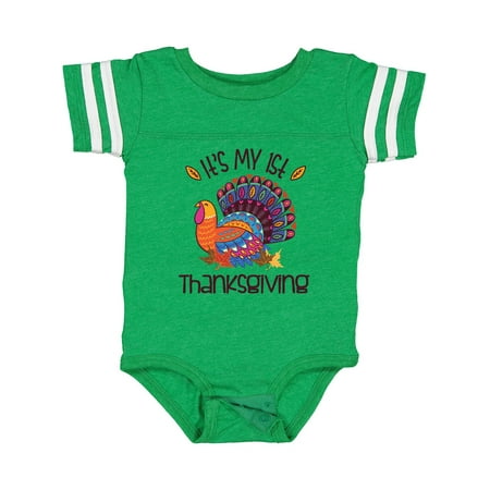 

Inktastic 1st Thanksgiving Holiday Turkey Gift Baby Boy or Baby Girl Bodysuit