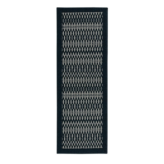 Mohawk Home Silvestre Border Indoor Runner Rug ,Dark Blue, 20" x 60"