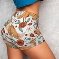 thumbnail image 6 of Seamless Workout Shorts Women - Foxes and Floral Harmony Biker Gym Running Yoga Spandex Shorts for Women, 6 of 7