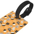 thumbnail image 3 of Sikiie Bold Black and White Leaves Orange Luggage Tags Privacy Cover ID Label Suitcase Tags Identifiers For School Bags,Suitcases, 3 of 7