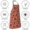thumbnail image 5 of Goofa American Football1 Printed Waterproof Apron 33" Chef Aprons for Men Heavy Duty Chemical Work Apron Adjustable Bib Apron, 5 of 9