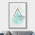 thumbnail image 2 of wall26 Framed Canvas Print Wall Art Geometric Watercolor Explosion Black &amp; Pink Diamond Abstract Shapes Illustrations Minimalism Mid-Century Modern for Living Room, Bedroom, Office - 24"x36&, 2 of 5