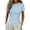 Khaki, variant on Women's Crew Neck Short Sleeve Tops Slim Fit Side Ruched Twist Solid Color Tshirts Waist Asymmetrical Hanky Hem Blouses L