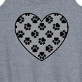 thumbnail image 3 of Instant Message - Paw Fill Heart - Women's Racerback Tank Top, 3 of 6