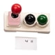 thumbnail image 2 of Teclas para accesorios de teclados, diseño vintage, con caja de almacenamiento, profesionales, con bola giratoria de 360 ​​grados, teclas de joystick K20. Base rosa, 2 of 9