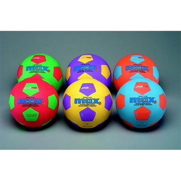 Sportime Max No 4 Soccer Balls, Set of 6