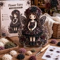 thumbnail image 6 of Flower Fairy 3D Fabric Poke Art Kit, Flower Fairy Doll Punch Needle Kit for Adults, DIY Handmade Embroidery Craft Set with Punch Tool, Flocking Materials Instruction Paper, Relaxing Art Craft Gift，B2, 6 of 8
